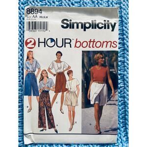 Simplicity 8894 blouse pants shorts pattern